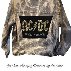 Size large vintage bleached jean jacket